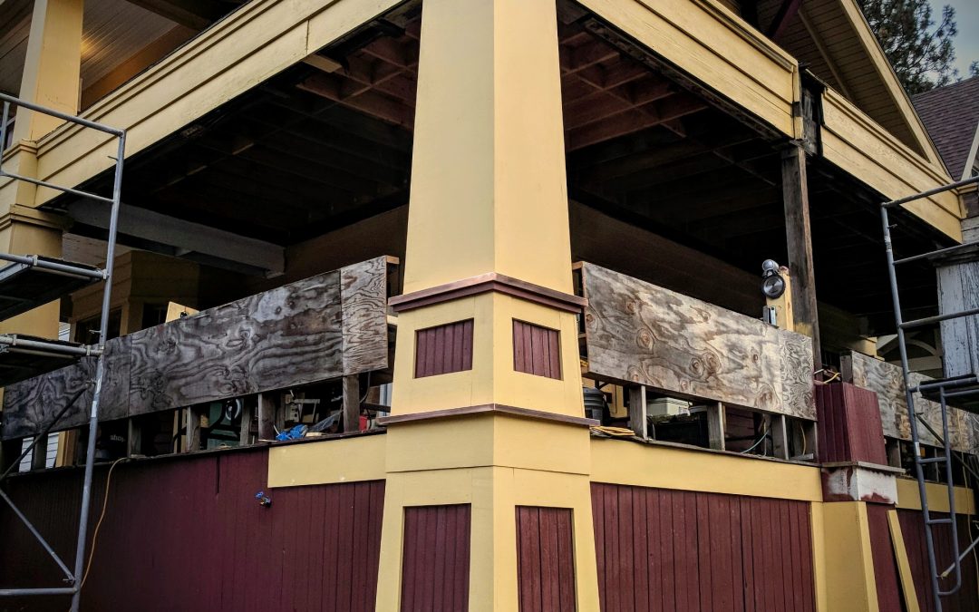 craftsman home restoration porch pillars